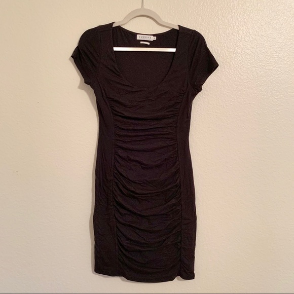 Soft Little Black Dress w/Ruching Detail - Picture 1 of 5